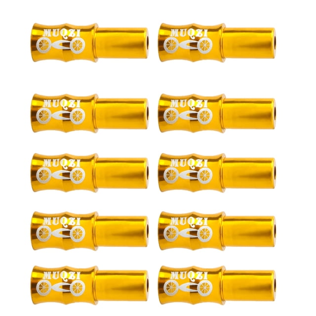 Thinsony 10 Pcs Bicycle Cable End Caps Professional Wear-resistant Universal Shifting Brake Gold 1Set