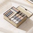 thumbnail image 1 of Foldable Closet Storage Boxes Divided Storage Organizer Box for Scarves Socks Bras Pants, 1 of 3