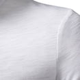 thumbnail image 4 of vdgthytj Short Sleeve T-Shirts for Men Button up Round Neck Slim Muscle Tees Lightweight Breathable Athletic Gym Shirts, 4 of 9