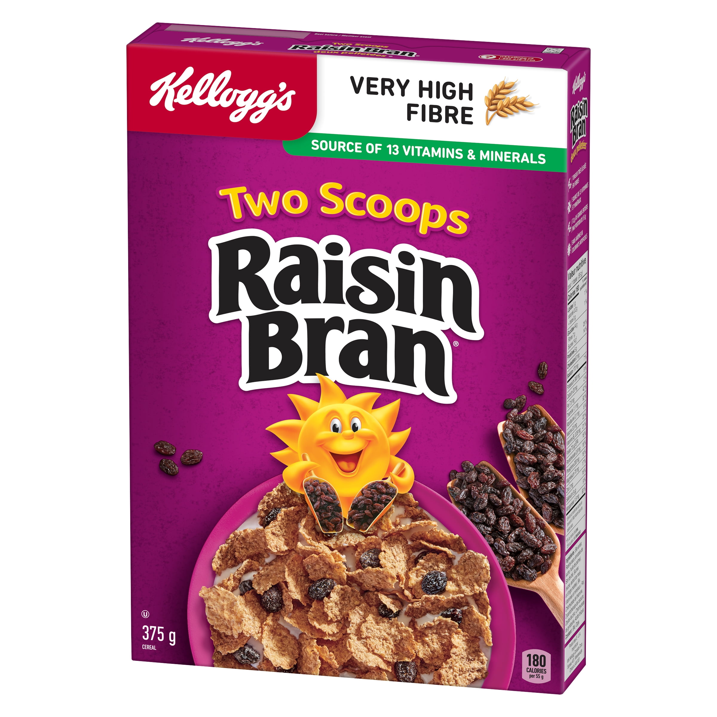 Kellogg’s Two Scoops® Raisin Bran Original 375g