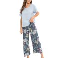thumbnail image 1 of Rbaofujie Pyjama pour Femmes Pyjama à Col Rond pour Femmes Manches Longues Ensembles Ménagers Pyjama de Noël pour la Famille, 1 of 3