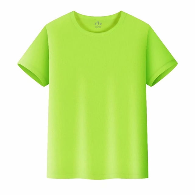 PMVFHDE T-Shirts à Manches Courtes pour Garçons T-Shirts pour Enfants T-Shirts à Manches Courtes Hauts Unis Tees Garçon et Fille Unisexe Tout-Petits Enfants T-Shirt à Col Rond Vert Armée,12-14 Ans
