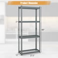 thumbnail image 3 of Costway 1 PCS 4-Tier Metal Shelving Unit Heavy Duty Wire Storage Rack with Anti-slip Foot Pads Grey, 3 of 10