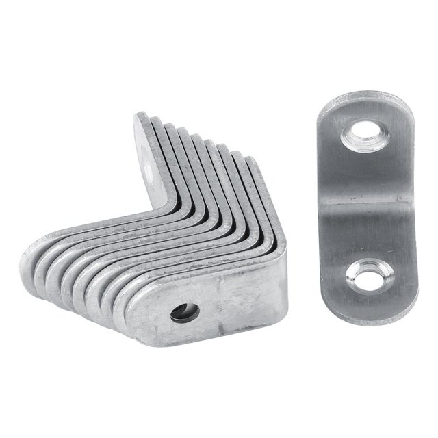 LYUMO 10 Pcs Équerre d'Angle en Acier Inoxydable Support de Fixation pour Angle Droit, Équerre en L, Équerre d'Angle Droit