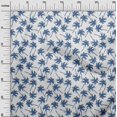 thumbnail image 3 of oneOone Silk Tabby Medium Blue Fabric Tropical Palm Tree Sewing Material Print Fabric By The Yard 42 Inch Wide, 3 of 5