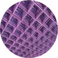 thumbnail image 1 of Ahgly Company Tapis d'Intérieur Ronds Transitionnels Lavables à la Machine, Orchidée Pourpre, 3 Pieds Rond, 1 of 7