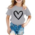 thumbnail image 2 of WEAIXIMIUNG Chandails d'Automne pour Filles T-Shirt Mignon à Motif pour Fille Col Rond Manches Courtes T-Shirt Décontracté d'Été 130, 2 of 6