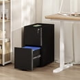 thumbnail image 2 of Vinsetto Steel File Cabinet with 3 Drawers, Lockable Filing Cabinet, Black, 2 of 10