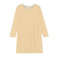 thumbnail image 5 of MeetoTime Robe de Performance pour Filles à Manches Longues, Couleur Unie, Col Rond, Extensible, Robe de Récital Scolaire, 4-14 Ans, Vêtements pour Enfants, 5 of 5
