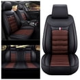 thumbnail image 2 of Maidao Car Seat Covers Leather Set for SEAT for Altea 2004-2015 5 Seats Compatible Airbag Waterproof Front Rear Cushion Protector Black and Coffee, 2 of 7