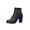 Black, variant on jovati Womens Winter Vintage Thick Heel Belt Buckle Side Zipper Low Tube High Heel Ankle Boots