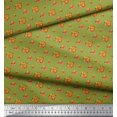 thumbnail image 2 of Soimoi Green polyester Crepe Fabric Dot Abstract Fabric Prints By Yard 42 Inch Wide, 2 of 5