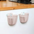 thumbnail image 4 of Wall Mounted Traceless Plastic Storage Basket Small Hanging Organizer for Dormitory Bedside or Kitchen, 4 of 5