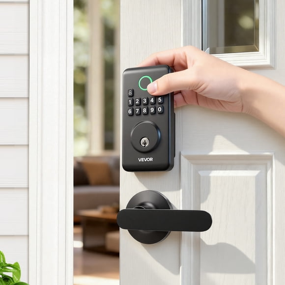 VEVOR Keyless Entry Door Lock with Handle Set, Electronic Keypad Deadbolt with Lever Handles, Pioneering Easy-Grip Design