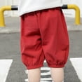 thumbnail image 4 of Timegard Baby Clothes Toddler Boy Girls Baggy Capri Pants Drawstring Lightweight Crop Pants Unisex, 4 of 5