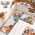 thumbnail image 1 of RKSTN Polyester Holiday Mats Fall Pumpkin Maple Leaf Floor Mat Two Piece Set Halloween Thanksgiving Decorative Floor Mat Bathroom Kitchen Mat Porch Carpet Long Strip Foot Mat Entrance Mat, 1 of 5