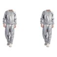 thumbnail image 3 of yingyy 1/2/3/5 Maison Salon Spa Sauna Combinaison Course Exercice Mise en Forme Veste de Survêtement Réutilisable Lavable PVC Combinaisons de Sport Argent m 2 Pcs, 3 of 6