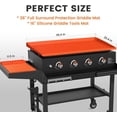 thumbnail image 2 of Full-Edge 36" Blackstone Silicone Griddle Cover, Includes 16" Silicone Spatula Mat, Premium Food-Grade Grill Buddy Mat, Reusable Top Protector, Ideal for All-Season Outdoor Use, 2 of 8