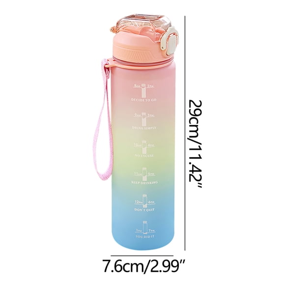 Water Bottles with Times To Drink 1 Gallon Sports Water Cup Male Large-Capacity Student Water Bottle Fitness Cup Straw Kettle Outdoor 1L Super Large Space Cup
