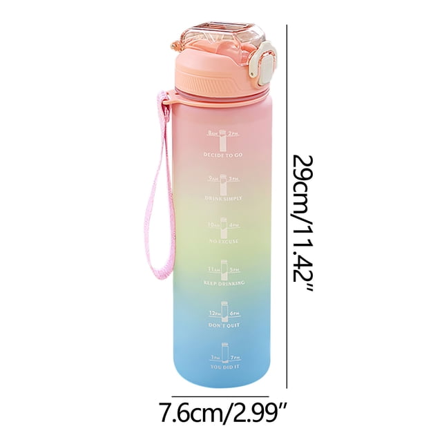 Water Bottles with Times To Drink 1 Gallon Sports Water Cup Male Large-Capacity Student Water Bottle Fitness Cup Straw Kettle Outdoor 1L Super Large Space Cup