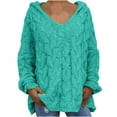 thumbnail image 2 of RKSTN Sweaters for Women Fashion Loose Large Size Color Hood Long Sleeves Sweater Tops Fall Sweaters, 2 of 7