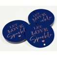 thumbnail image 3 of Inkdotpot Real Rose Gold Foil Let Love Sparkle Wedding Tags Favor Hang Paper Tags 100 Pieces, 3 of 6