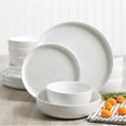 thumbnail image 1 of Gibson Home White Deco Service de table 16 pièces à double bol Blanc, 1 of 9