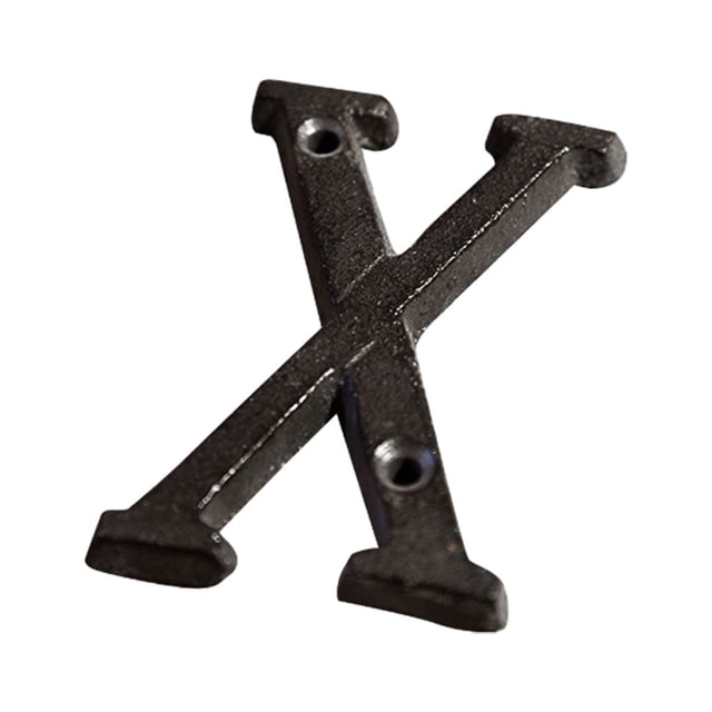 fastboy Black Metal House Number Plaque Durable And Rustproof Door Decoration Easy To Install B17--X 1Set