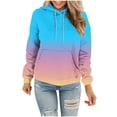 thumbnail image 3 of Sentmoon Women's Hoodies Long Sleeve Loose Oversized Women's Sweatshirts Gradient Color with Pocket Drawstring Fall Womens Clothes Winter Stylish for Party XL, 3 of 6