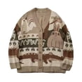 thumbnail image 2 of Qertyioot Mens Cardigan Zip Up Men's Button V-Neck Print Sweater Knit Top Jacket, 2 of 7