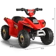 thumbnail image 2 of Costway 6V Kids Electric Quad ATV 4 Wheels Ride On Toy for Toddlers Forward&Reverse Red, 2 of 9