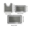 thumbnail image 3 of Wzzjkit 3PC Bathroom Rugs, Soft Comfortable Bath Mats for Bathroom, Non-Slip Machine Washable Bathroom Mats, Thick Dry Quickly Absorbent Water Bath Mat, 3 of 6