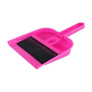 QIDESHIP Mini Desktop Broom and Dustpan Two-Piece Set in Rose Red, Plastic Kitchen Cleaning Appliances, one Broom, one Dustpan, Hand and Dustpan Set Small Dust Pans with Brush Set Cleaning
