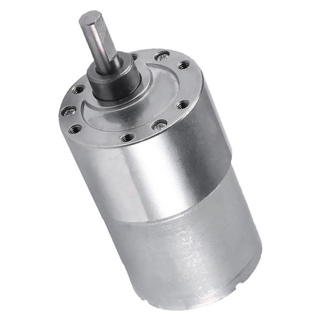 Youkk Powerful 37GB-3530 12V DC High Electric Gear Box Motor Replacement DIY Silver 12RPM 1Set