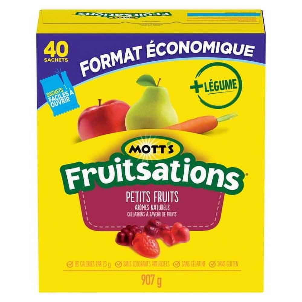 Mott's Fruitsations + Légume Collations à saveur de fruits Sans gluten Petits fruits