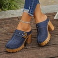 thumbnail image 4 of RXMEKW Summer Slippers for Women, Fashionable Solid Color Closed-Toe High Heels, 4 of 9