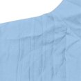 thumbnail image 4 of Womens Cotton Linen Button Down Shirt Casual Short Sleeve Loose Fit Collared V Neck Summer Beach Work Blouse Tops, 4 of 5