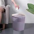thumbnail image 1 of Small Trash Can Wastebasket, Garbage Container Basket for Bathrooms, Trash Can with Lid, Bathroom Trash Can Contactless Trash Can Large Capacity Trash Can Living Room Trash Can Thickened Trash Can, 1 of 8