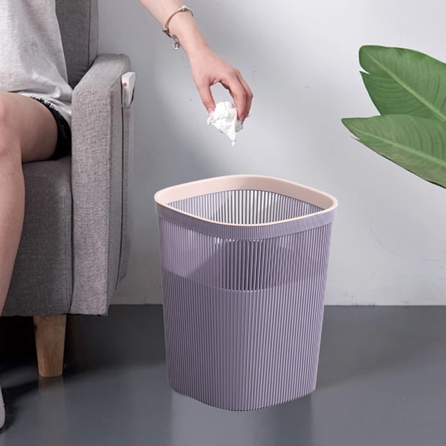 Small Trash Can Wastebasket, Garbage Container Basket for Bathrooms, Trash Can with Lid, Bathroom Trash Can Contactless Trash Can Large Capacity Trash Can Living Room Trash Can Thickened Trash Can