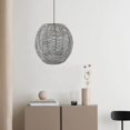 thumbnail image 3 of Pendant Lamp Shade Ceiling Light Shade Handwoven Retro Style boho rattan pendant lamp for Dining Room, 3 of 9