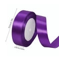 thumbnail image 3 of ZZkhGO 5cm Wide Decorative Ribbon, Polyester Solid Color Ribbon Roll for Gift Wrapping Baking Wedding, 22m Satin Like Ribbon for Party Crafts DIY, Purple, 3 of 3