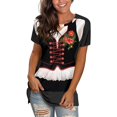 thumbnail image 1 of Kcodviy T-Shirts Confortables à Imprimé pour Femmes Col Roulé T-Shirts pour Femmes Col Rond Manches Courtes Hauts à Manches Longues T-Shirts pour Femmes Tuniques Blouse, 1 of 4