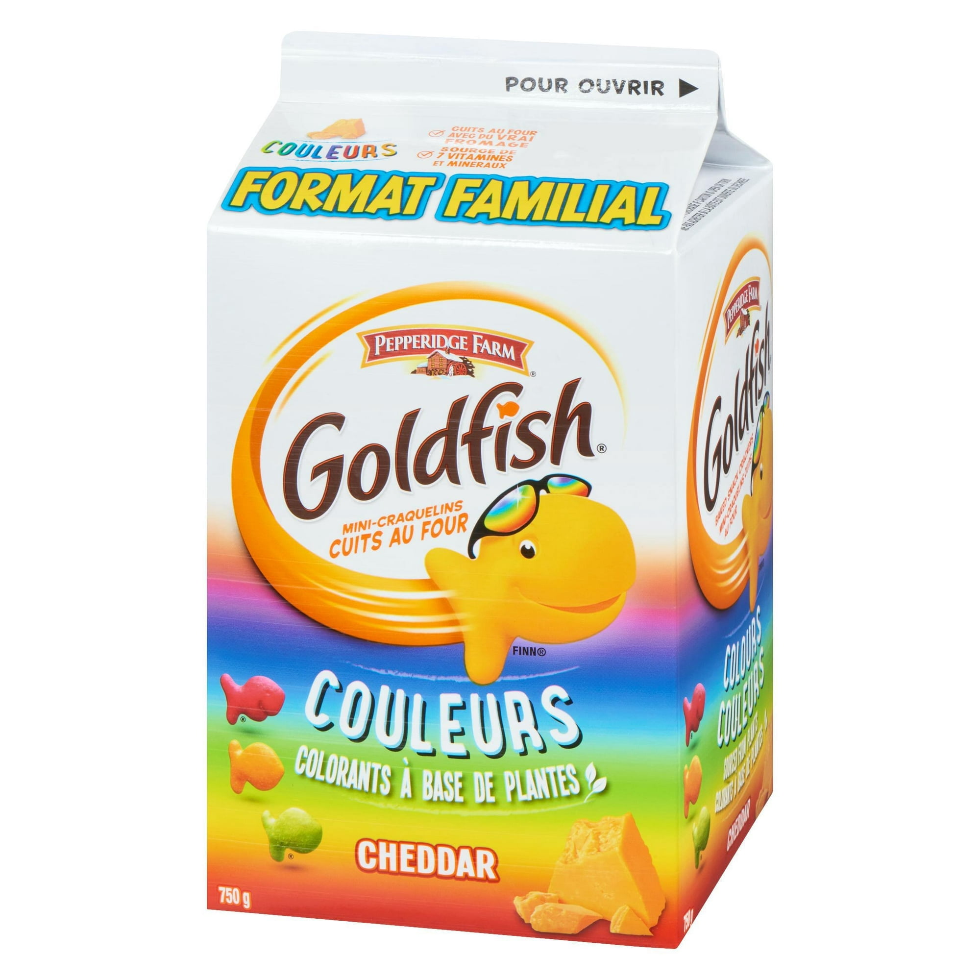Goldfish® Couleurs Craquelins au Fromage Cheddar Format Familial Carton 750 g