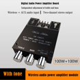 thumbnail image 2 of ZK-1002T Bluetooth-Compatible Amplifier HIFI 2.0 Channel 100Wx2 Audio Board, 2 of 9