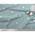 thumbnail image 2 of Soimoi Silk Fabric Floral Block Printed Fabric 1 Yard 42 Inch Wide, 2 of 5