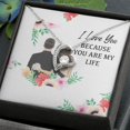thumbnail image 3 of I Love You Because You Are My Life Forever Necklace w Message Card, 3 of 8