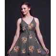 thumbnail image 4 of Bimba Robe Midi d'Été Imprimée à Fleurs pour Femmes, Col en V, Tenue de Vacances - TTTG, 4 of 5