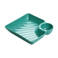 thumbnail image 2 of Japanese Style Dumpling Plate with Vinegar Compartment - Reusable Stackable Dish for Meals Parties, Food Safe Material for Home Cafe Use, Green, JKODE, 2 of 8