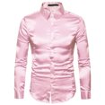 thumbnail image 1 of maskred Hauts à Manches Longues pour Hommes - Fonctionnel Anti-Rides Durable et Chic Bonne Coupe pour Corps Normal Chemise de Travail Décontractée Rose m, 1 of 6