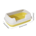 thumbnail image 2 of Antqov Semi Enclosed High Bar Litter Box With Splashs Proof Designs Provides Ample Space For Cats Includes Shovel For Kittens, 2 of 5